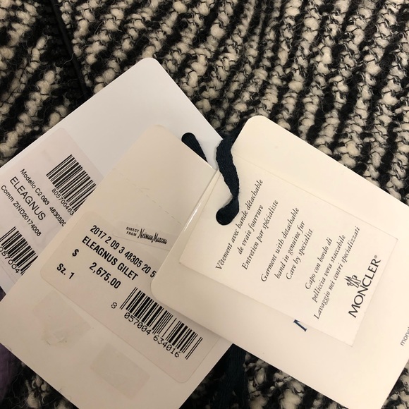 Moncler Eleagnus Wool Down Vest Fur Collar size 1 - Picture 6 of 8